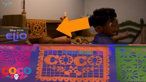 The Coco style Ofrenda inside Elio's house