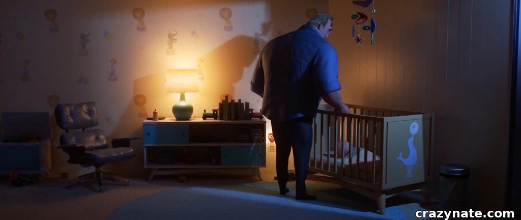luxo ball hidden in the babies room for incredibles 2