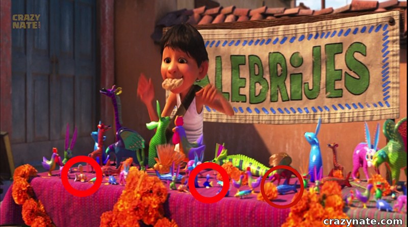nemo-marlin-dory hidden in coco easter egg