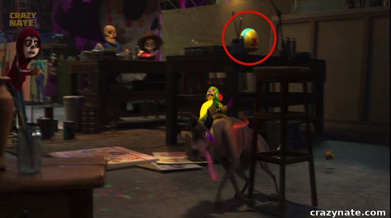 Pixar Ball found hidden in Coco